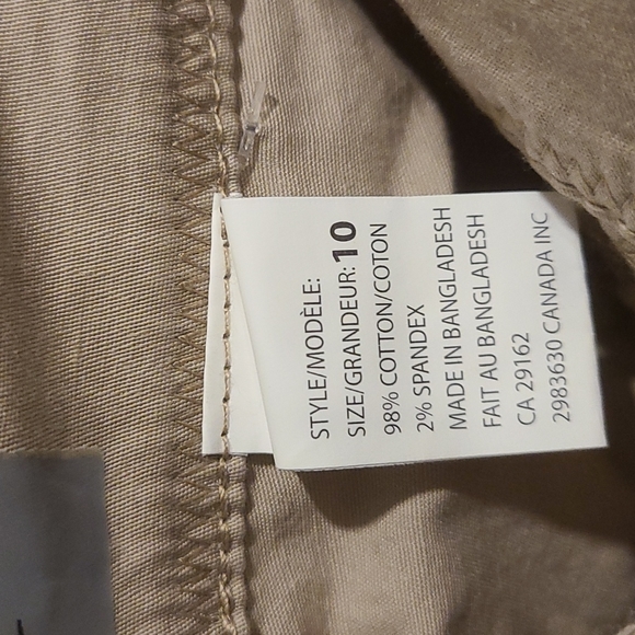 NWT TNL Mode Beige Cargo Capri - Picture 3 of 6